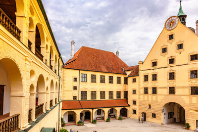 Low angle view of historic building