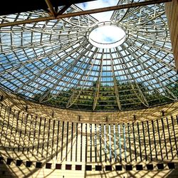 Low angle view of greenhouse