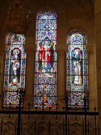 View of ornate window in temple