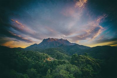 Scenic view of landscape against cloudy sky