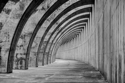 Empty corridor of historic building