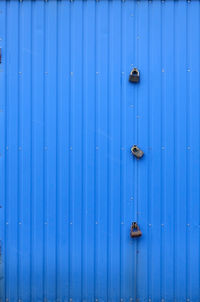 Full frame shot of blue door