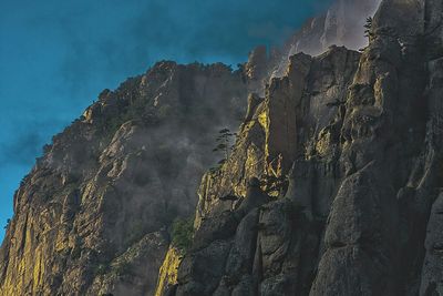 Low angle view of mountain against sky