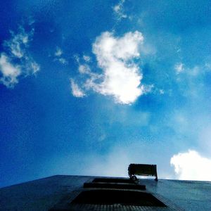 View of landscape against blue sky