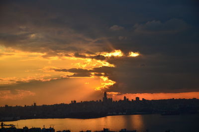 Cityscape at sunset