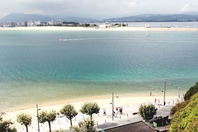 High angle view of beach