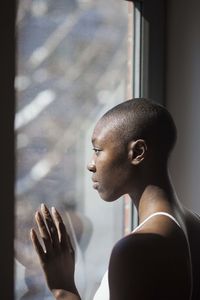 Portrait of a beautiful young woman