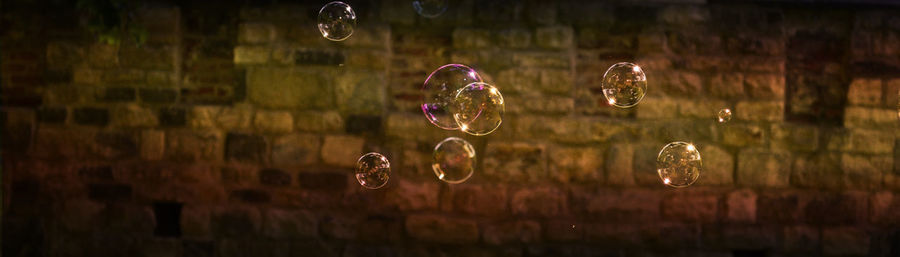 Close-up of bubbles in water