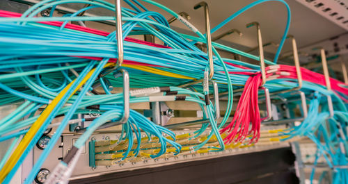 Close-up of computer cables
