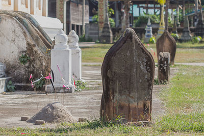 Stone sculpture in cemetery