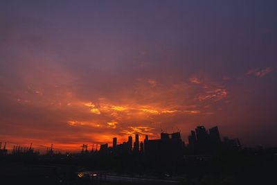 Cityscape at sunset