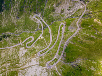 High angle view of road