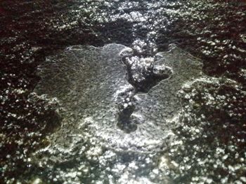 High angle view of shadow on beach