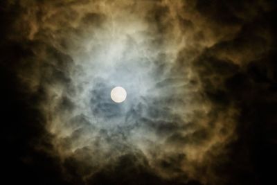 Low angle view of moon in sky