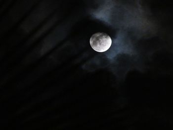 Low angle view of moon in sky