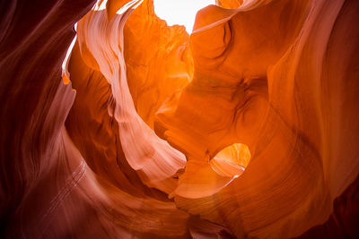 Low angle view of rock formation