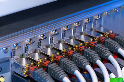 Close-up of sound mixer