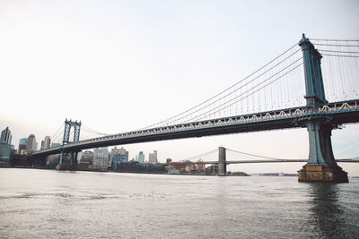 Manhattan bridge and brooklyn bridge over east river