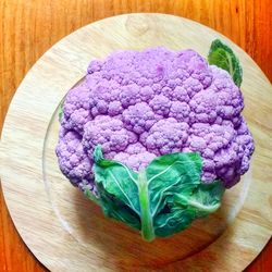 Close-up of purple food on table