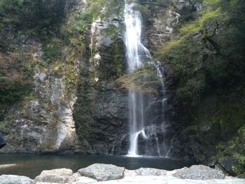 Stream flowing through rocks