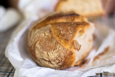 Close-up of bread in store