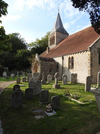 View of cemetery against sky