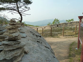 Scenic view of landscape against clear sky