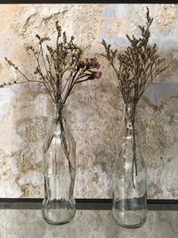 Close-up of flower vase on table