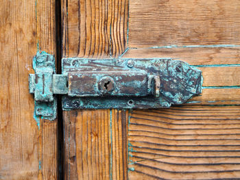 Detail shot of closed door