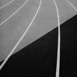 Running track black and white