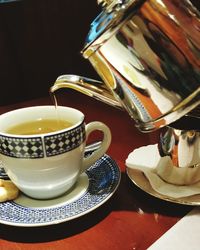 Close-up of coffee on table