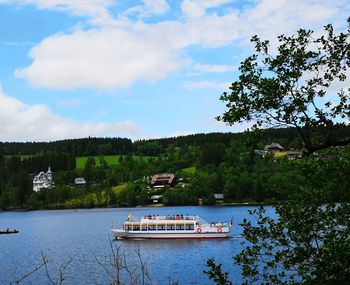 Scenic view of river against sky