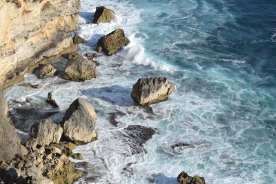 Rocks in sea