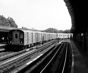 View of train at railway station