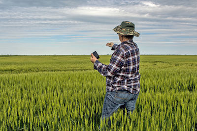 Man standing in farm