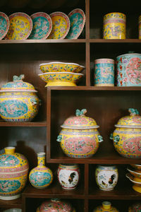 Close-up of display for sale in market