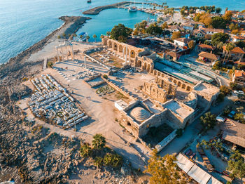 Aerial view of side. it is small resort town in turkey