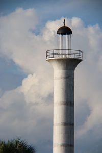 Low angle view of water tower against sky