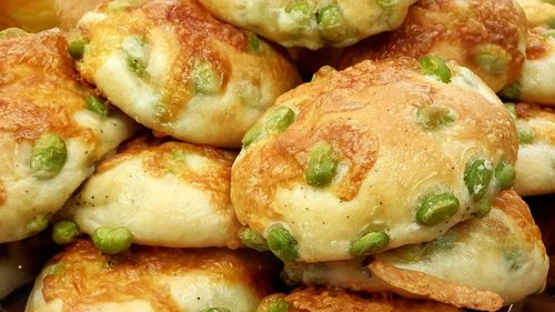 High angle view of food in plate