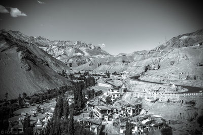 Panoramic view of landscape against clear sky