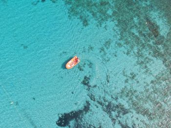 High angle view of sea