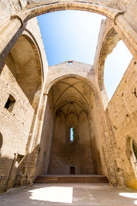 Low angle view of historical building against clear sky