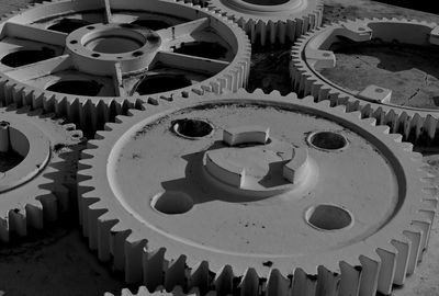 Close-up of machine gear part