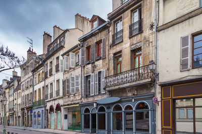 Low angle view of buildings against sky