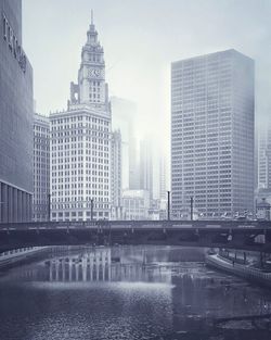 View of skyscrapers in city