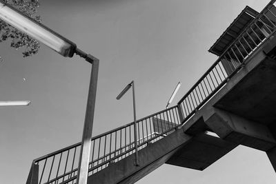 Low angle view of bridge against clear sky