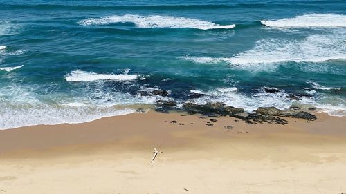 High angle view of beach