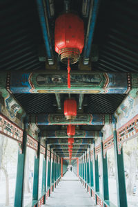 Empty corridor in building