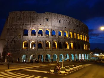 View of historical building at night