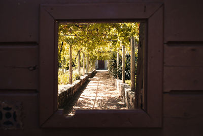 Entrance of building